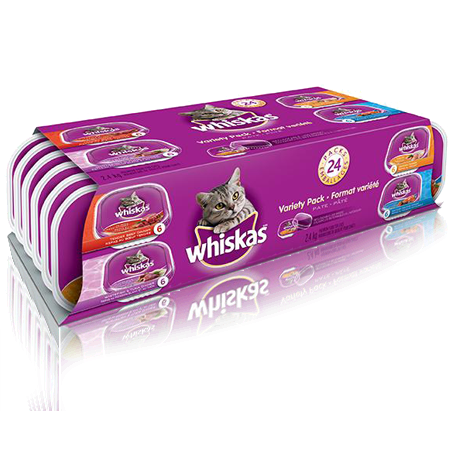 WHISKAS<sup>MD</sup> en barquette format variété 24 unités
