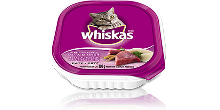 Repas au poisson blanc et au thon WHISKAS<sup>MD</sup> Sélections aux fruits de mer pâté