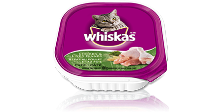 WHISKAS<sup>MD</sup> en barquette poulet et foie repas