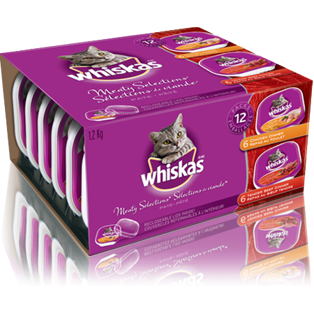 WHISKAS<sup>MD</sup> en barquette SÉLECTIONS DE VIANDE<sup>MD</sup>