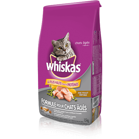 WHISKAS<sup>MD</sup> Formule pour chats âgés avec poulet