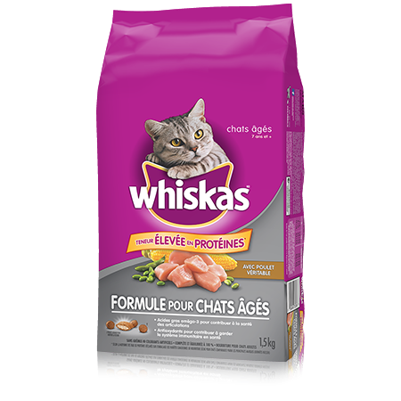 WHISKAS<sup>MD</sup> Formule pour chats âgés avec poulet