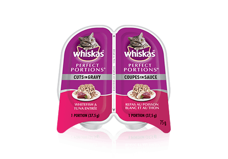 WHISKAS<sup>MD</sup> Perfect Portions<sup>MC</sup> repas au poisson blanc et au thon