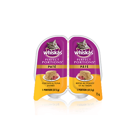 WHISKAS<sup>MD</sup> PERFECT PORTIONS<sup>MD</sup> repas au poulet et au thon