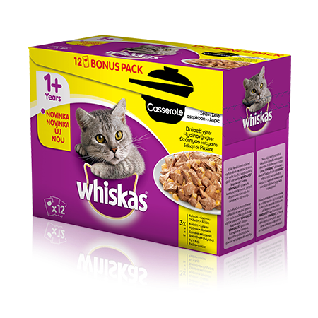 WHISKAS Casserole drůbeží výběr 1020g