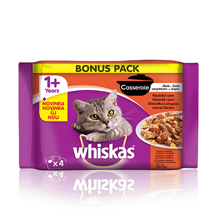 WHISKAS Casserole klasický výběr 340g