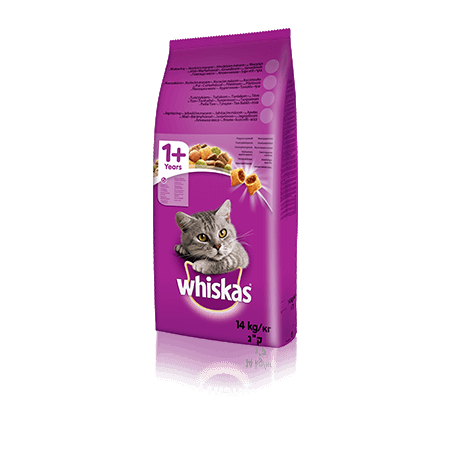 WHISKAS granule s tuňákem 14kg
