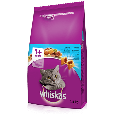 WHISKAS granule s tuňákem 1,4kg