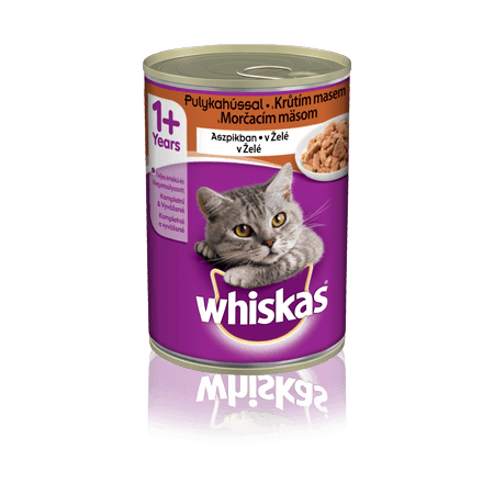 WHISKAS konzerva v želé s krůtím 400g