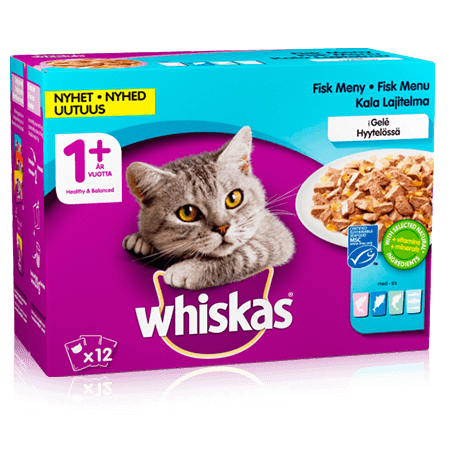 Whiskas® 1+ Fiskemenu i Gelé