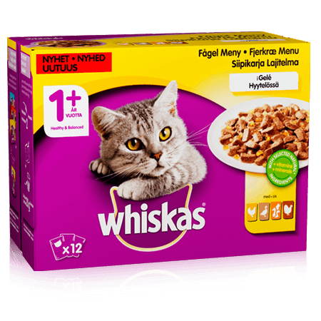 Whiskas® 1+ Fjerkræmenu i Gelé
