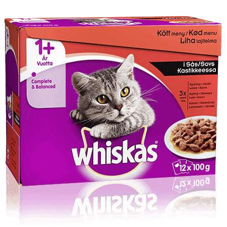Whiskas® 1+ Kødmenu i Sovs