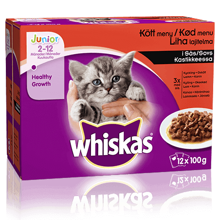 Whiskas® Junior Kødmenu i Sovs