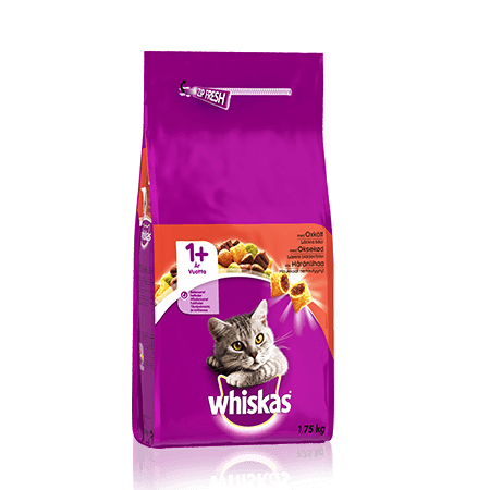 Whiskas® 1+ Häränlihaa 1,75kg