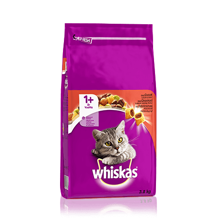 Whiskas® 1+ Häränlihaa 3,8kg
