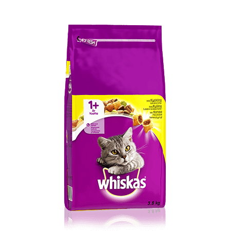 Whiskas® 1+ Kanaa 3,8kg