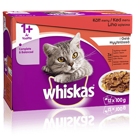 Whiskas® 1+ Lihalajitelma Hyytelössä 12x100g