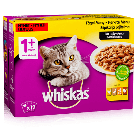 Whiskas®1+ Siipikarjalajitelma Kastikkeessa