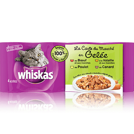 WHISKAS La Carte du Marché x4 en Gelée
