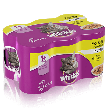 whiskas tinned cat food in jelly