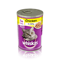 WHISKAS® 1+ Can with Chicken in Jelly 390g