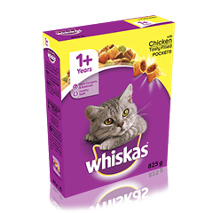 WHISKAS® 1+ Cat Complete Dry with Chicken 825g