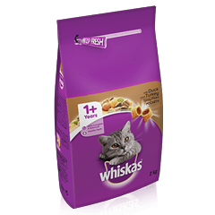 WHISKAS® 1+ Cat Complete Dry with Duck & Turkey 2kg