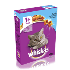 WHISKAS® 1+ Cat Complete Dry with Tuna 825g