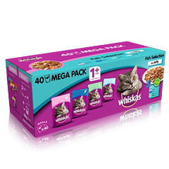 WHISKAS® 1+  Fish Selection in Jelly 40 x 100g (4kg)
