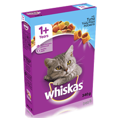 WHISKAS® 1+ Cat Complete Dry with Tuna 340g