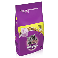 WHISKAS® 2-12 Months Kitten Complete Dry with Chicken 2kg