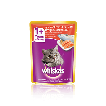 Whiskas<sup>®</sup> Pouch Adult 1+ Mackerel & Salmon
