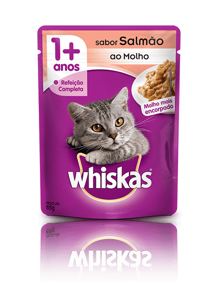 WHISKAS® Sachê Adulto Sabor Salmão ao Molho