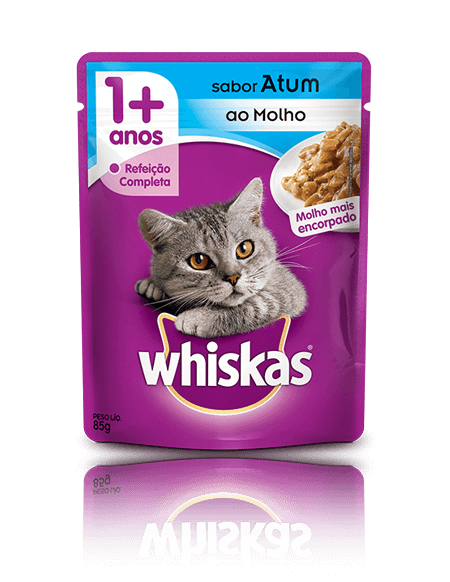 WHISKAS® Sachê Adulto Sabor Atum ao Molho