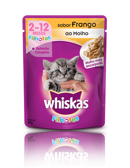 WHISKAS® Sachê Filhotes Sabor Frango ao Molho