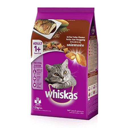 Grilled Saba Dry Cat Food from Whiskas for Adult 1+ Cats
