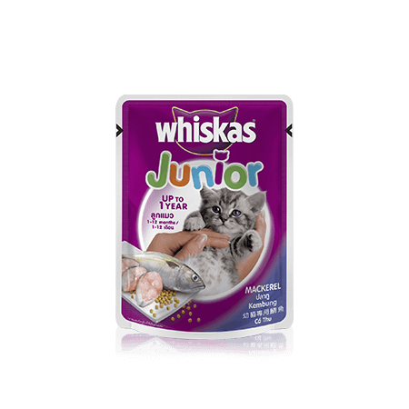 Mackerel Wet Kitten Food Pouch from Whiskas for Junior Cats