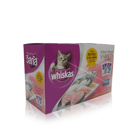 Tuna & Mackerel Multipack Wet Kitten Food Pouch from Whiskas for Junior Cats