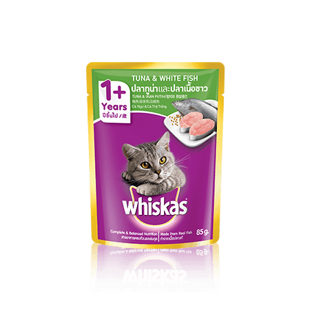 Tuna & Whitefish Wet Cat Food Pouch from Whiskas for Adult 1+ Cats