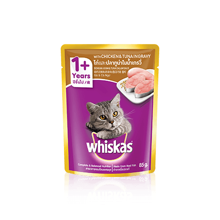 Whiskas® Pouch Adult 1+ Tuna and Chicken in gravy