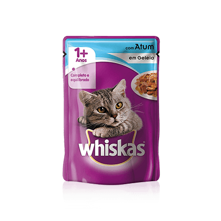 WHISKAS® Saquetas 1+ Anos com Atum em Geleia