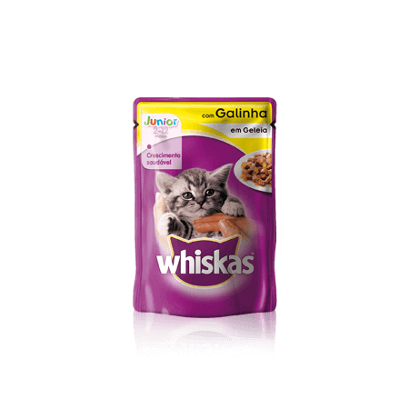 WHISKAS® Saquetas Júnior 2-12 Meses com Galinha em Geleia