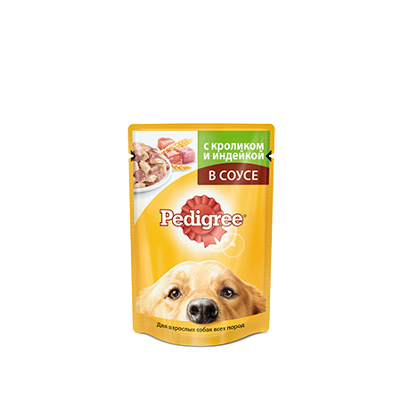 PEDIGREE<sup>®</sup>® для взрослых собак всех пород с кроликом и индейкой