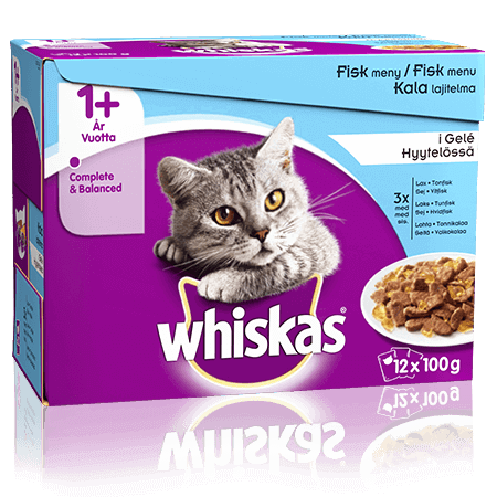 Whiskas 1+ Fiskmeny i Gelé