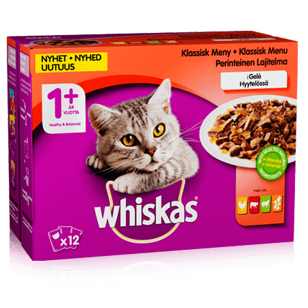 Whiskas® 1+ Klassisk meny i Gelé