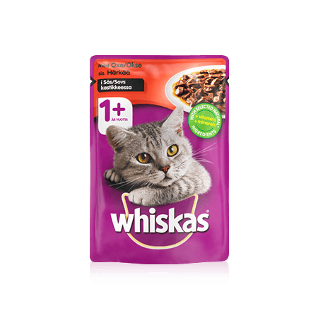 Whiskas® 1+ Oxe i Sås Single