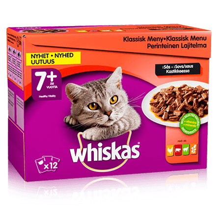 Whiskas® 7+ Köttmeny i Sås