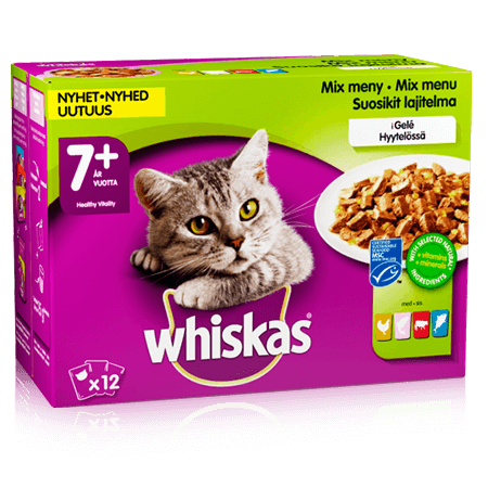Whiskas® 7+ Mix meny i Gelé