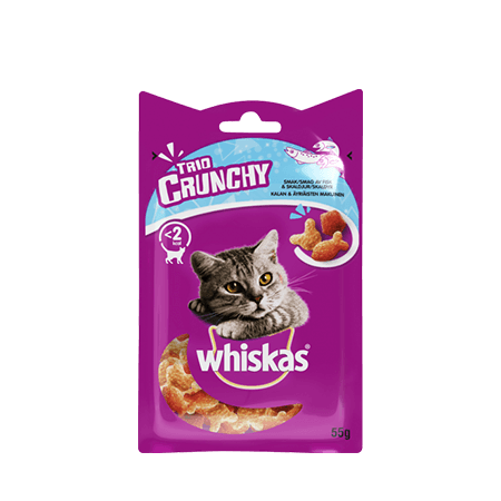 WHISKAS® Trio Crunchy Fisk & Skaldjur Mix