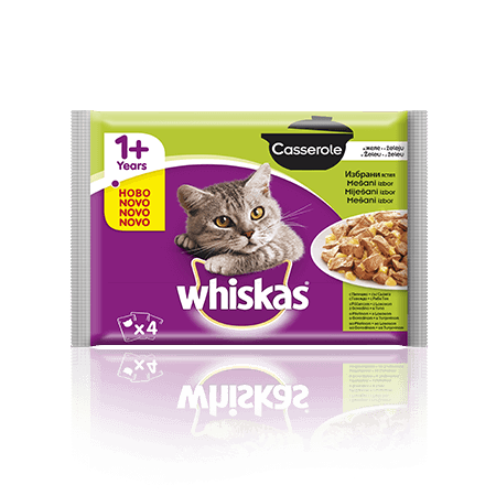 Whiskas Casserole 1+ Mešani izbor 4 x 85 g
